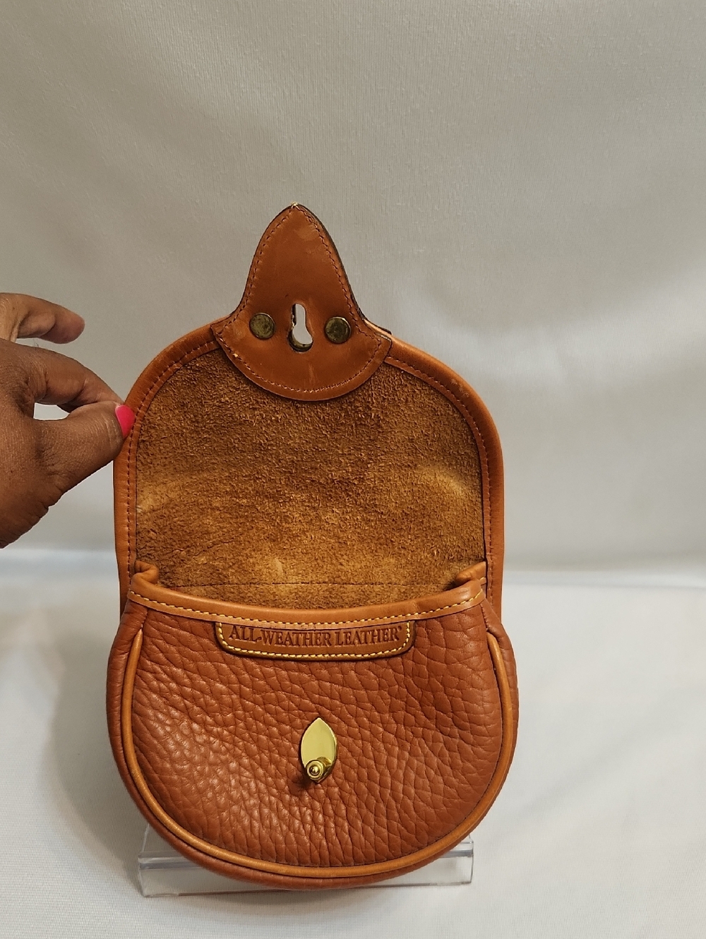 Vintage Dooney & Bourke Leather Calvery Mini Belt Bag Crossbody Bag - Picture 8 of 16